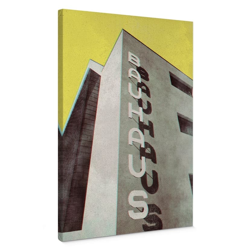 Vintage Bauhaus Dessau architettura immagine su tela - Blursbyai