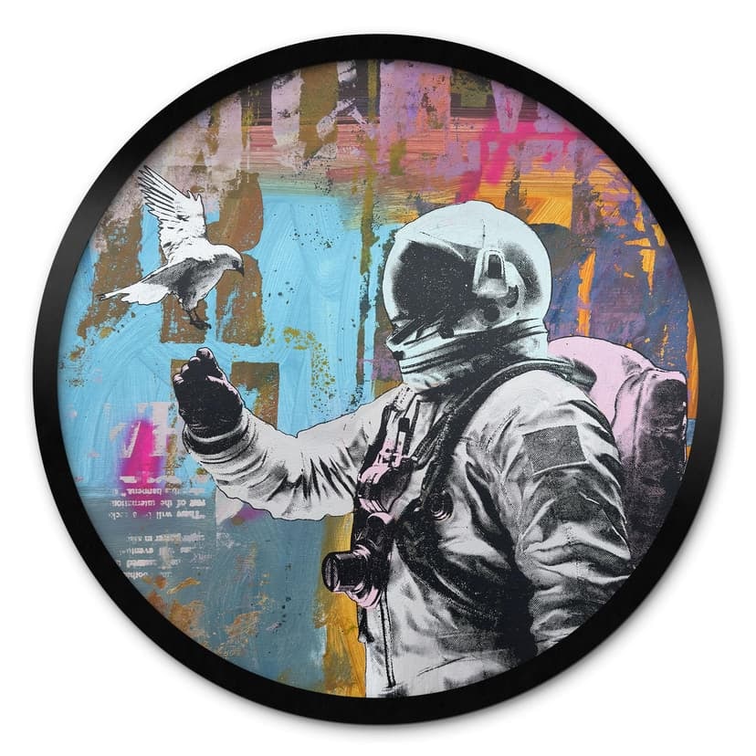 Poster Astronauta con colomba - Kuryliuk - Rotondo