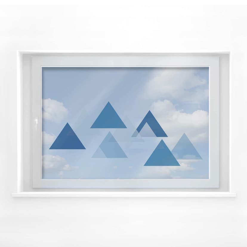 Adesivo per finestra - Triangoli blu