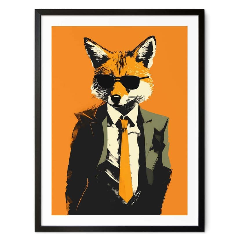 Poster Volpe cool in giacca e cravatta - Magnusson