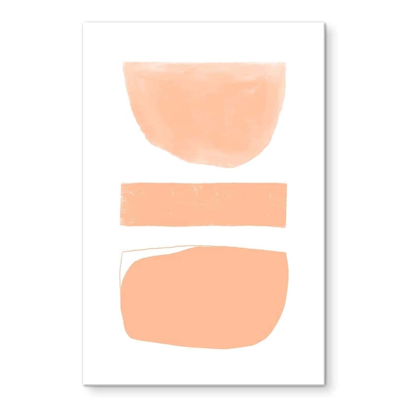 Stampa su vetro acrilico Forme astratte in color pesca - uplusmestudio