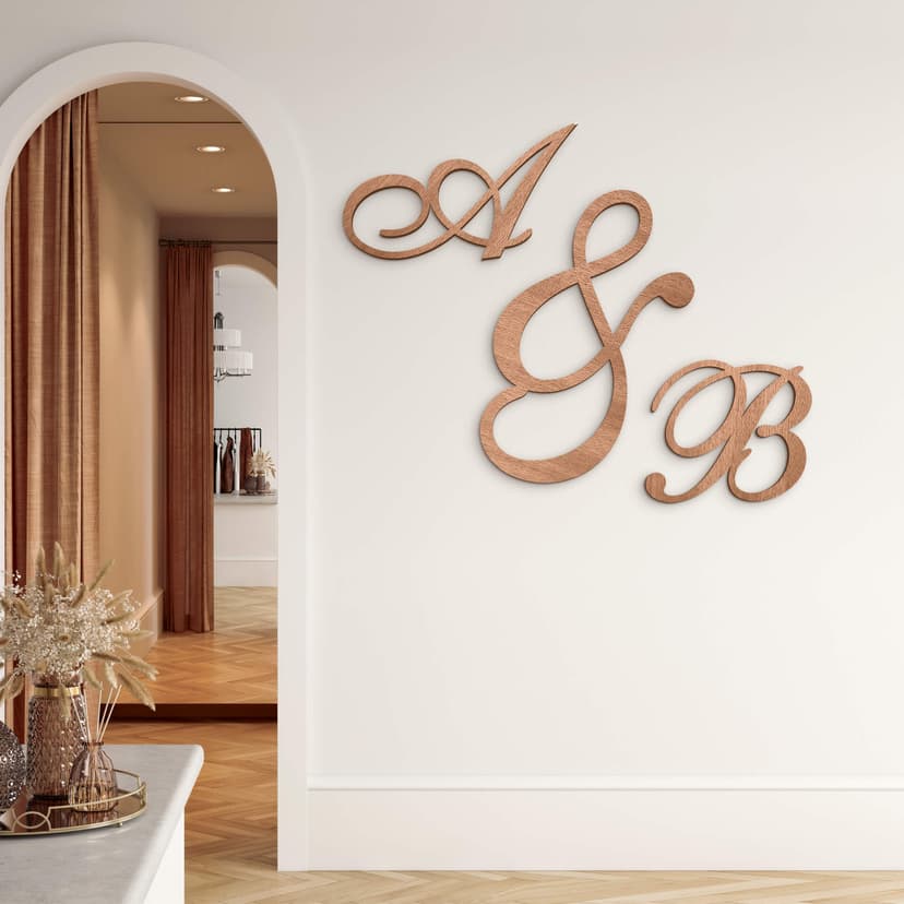 Lettere in legno - Corsivo