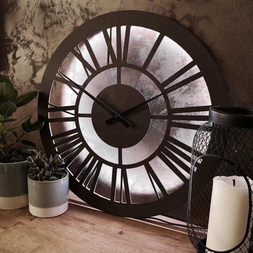 Decorazione luminosa a LED in MDF - Orologio