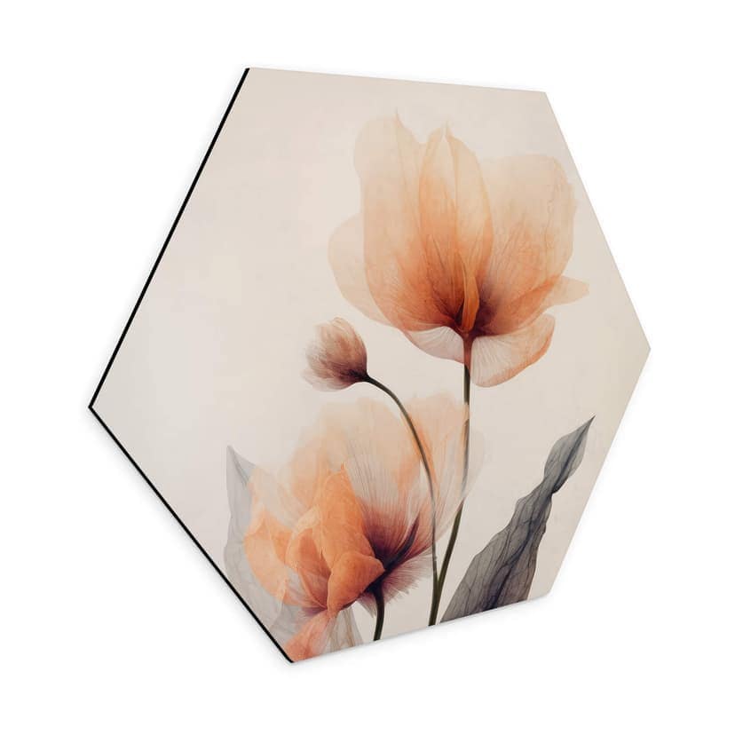 Esagono Alu-Dibond Treechild - Delicate Flowers