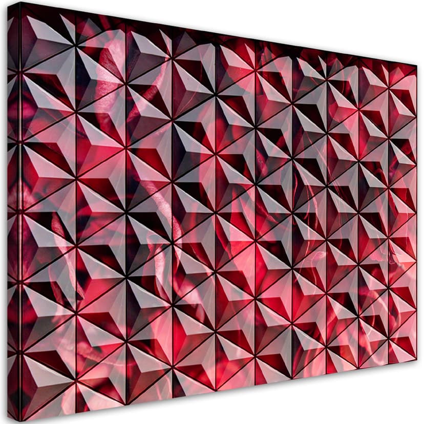 Stampe su tela, geometria rossa