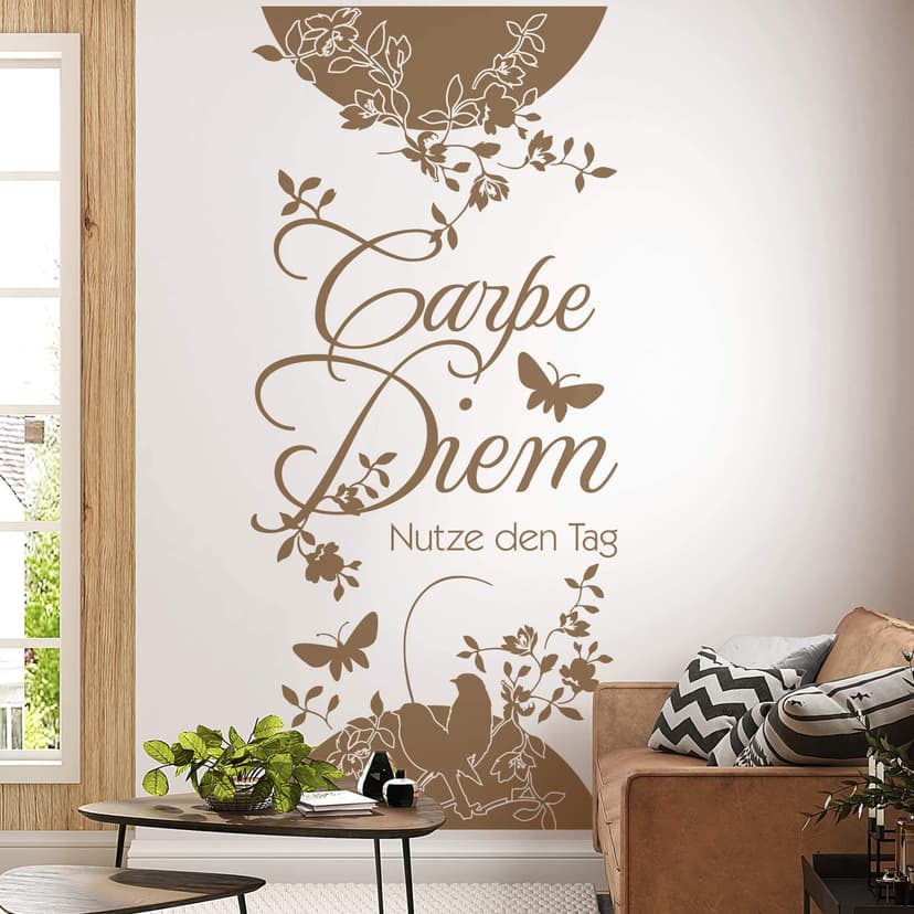 Adesivo murale - striscia carpe diem