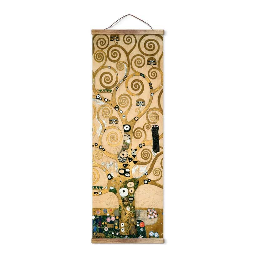Tela, banner, immagine in tessuto Klimt - Albero della vita - Panorama
