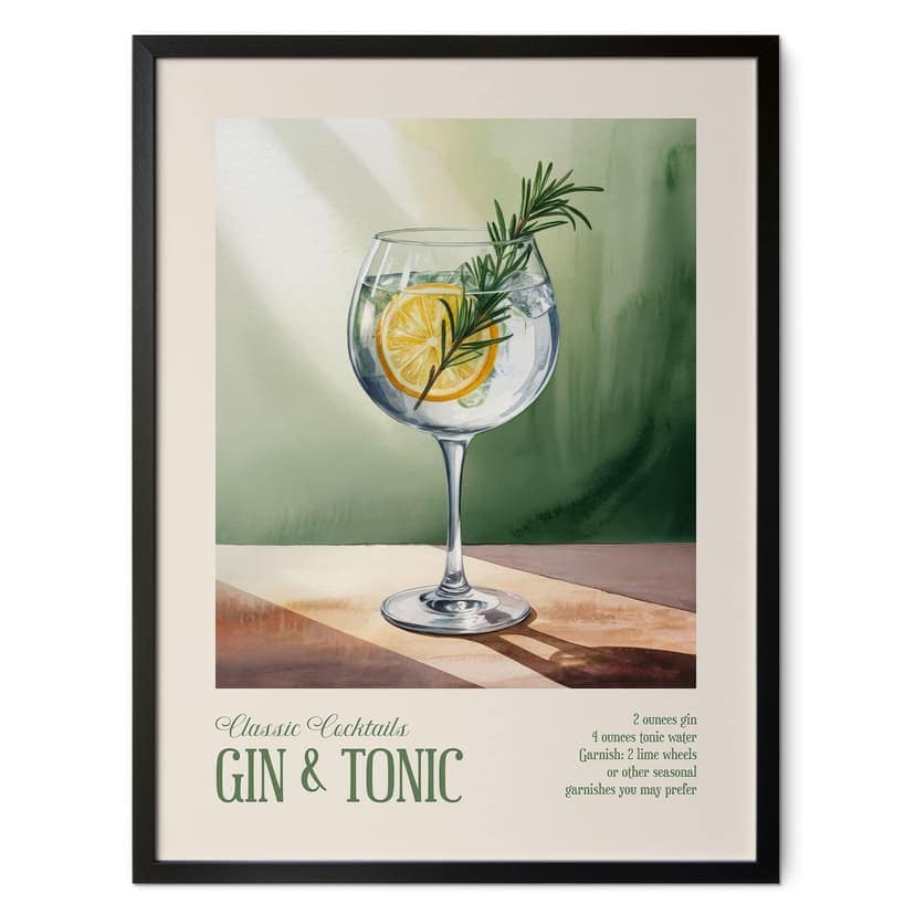 Poster con cocktail time-out e gin tonic | Per cucina e sala da pranzo - Magnusson