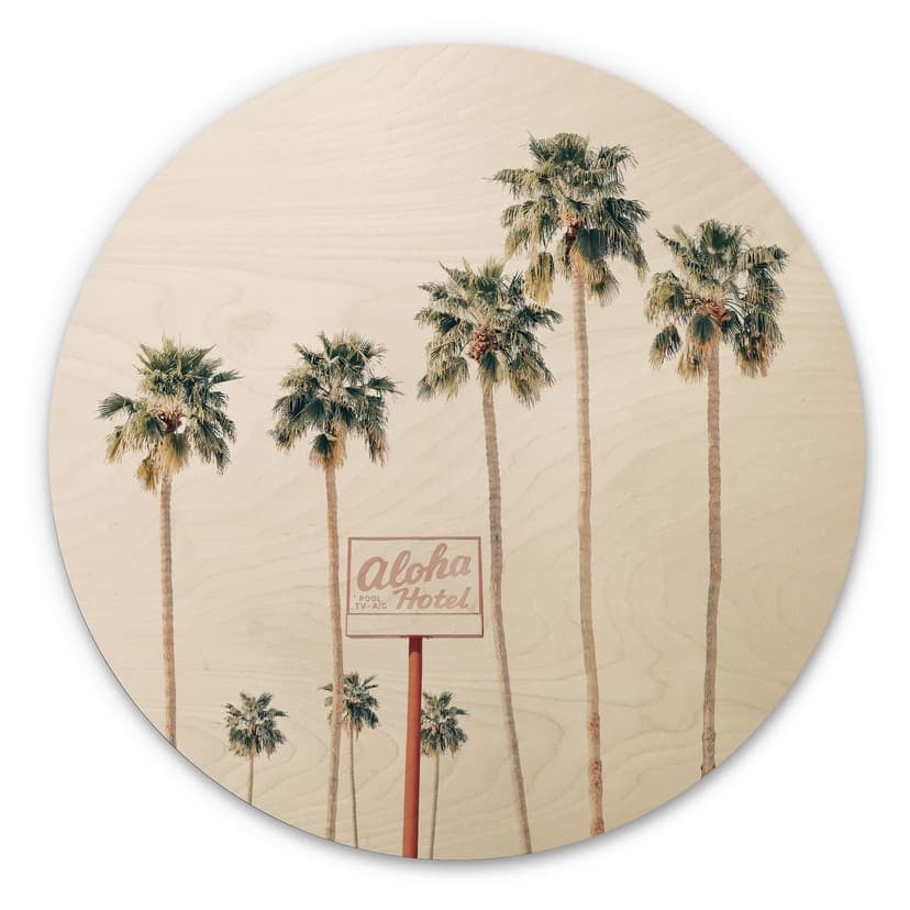 Stampa su legno di palme all'Hotel Aloha - Sisi & Seb - Round