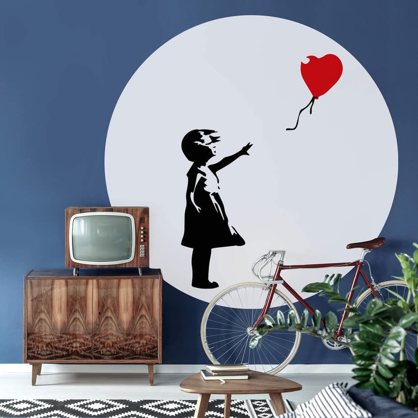 Fotomurale Banksy - Girl with the red balloon - Ru - carta da parati in tessuto non tessuto/carta da parati in tessuto non tessuto autoadesiva