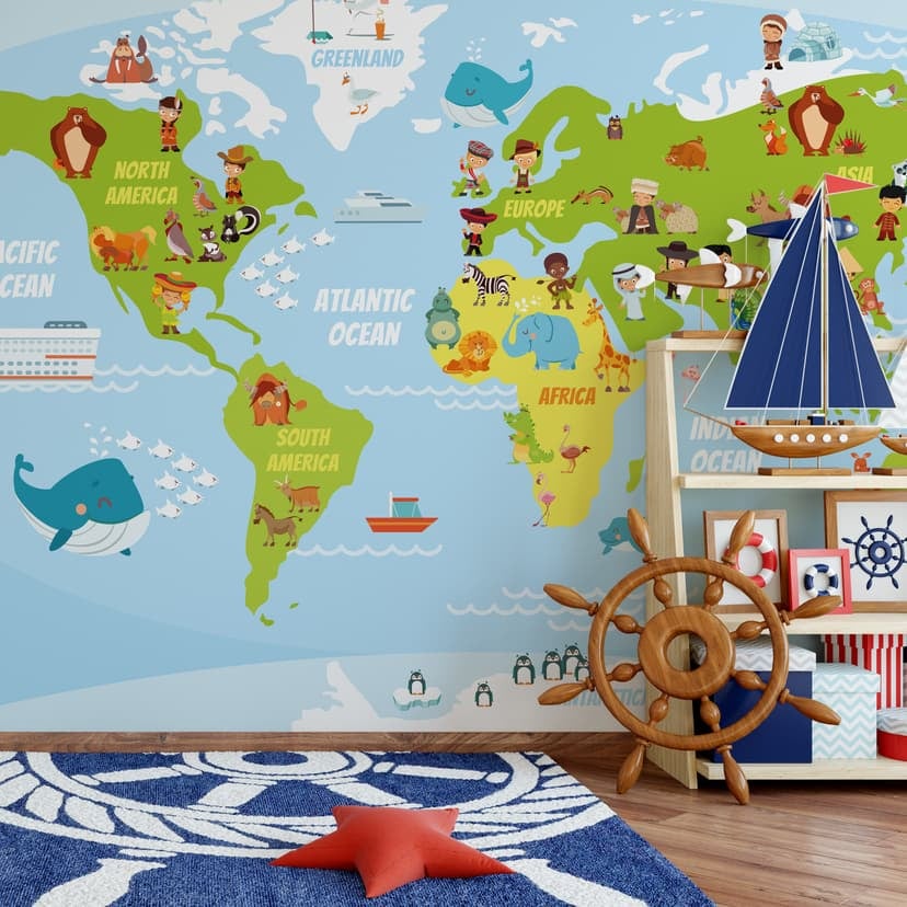 Fotomurale Mappamondo per bambini