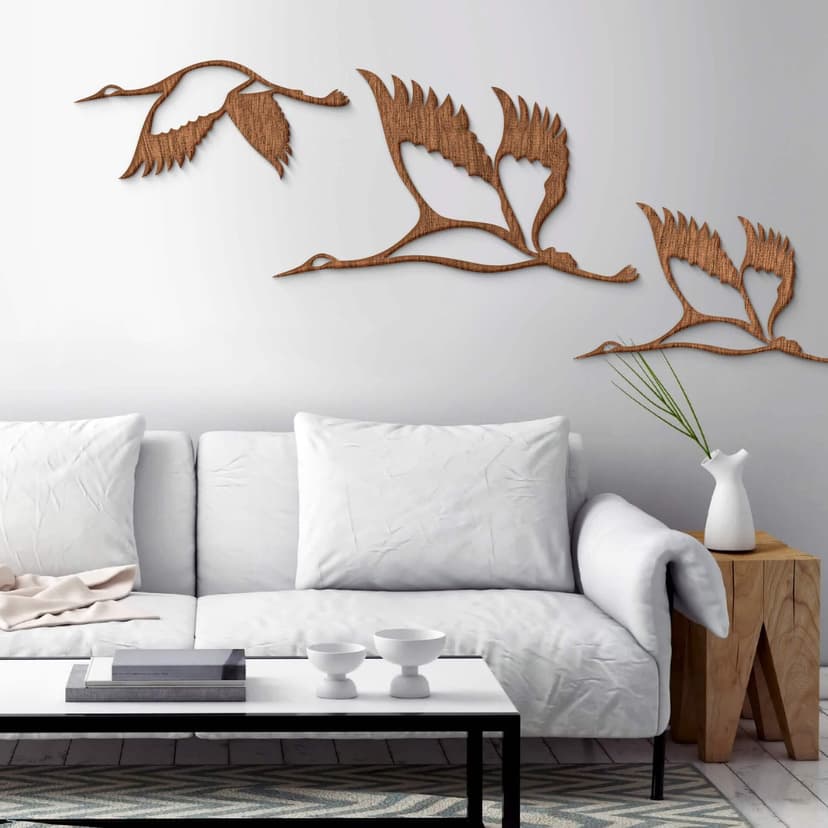 Decoro in legno - Gru 02