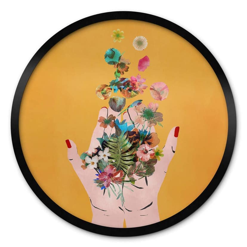 Poster Treechild - Colorful flowers in Frida's hands