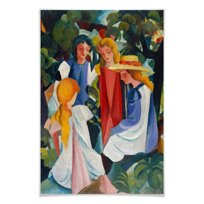 Poster Macke - Quattro ragazze