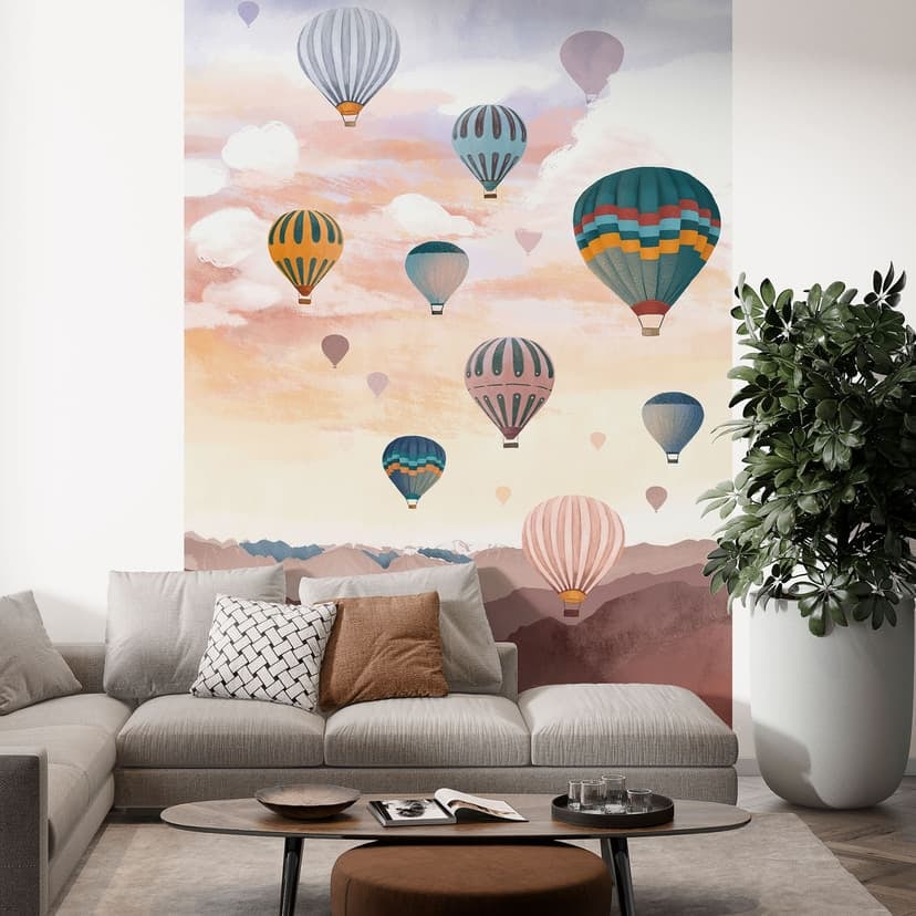 Fotomurale In alto con le mongolfiere - Goed Blauw