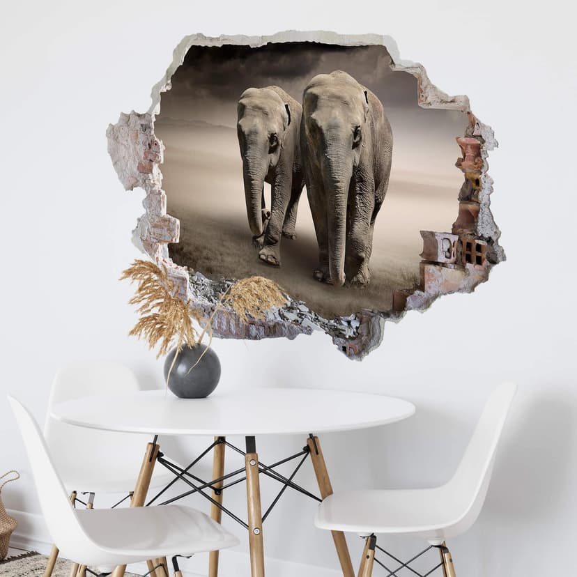 Adesivo 3D – Elefanti