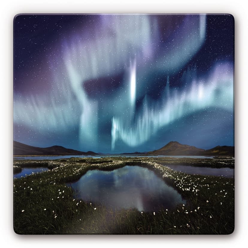 Stampa su vetro - Aurora boreale