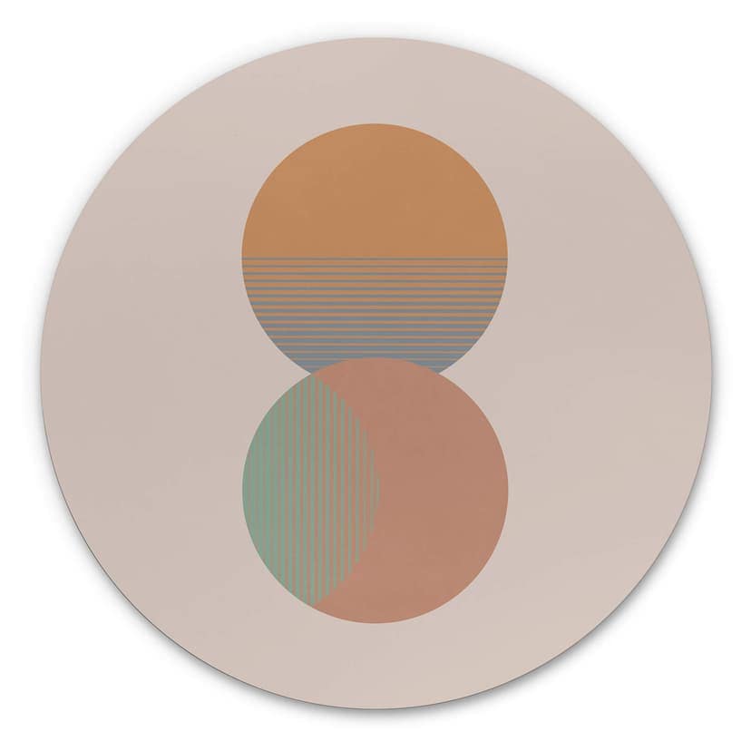 Alu-Dibond Orara Studio - Sonne und Mond - Rund