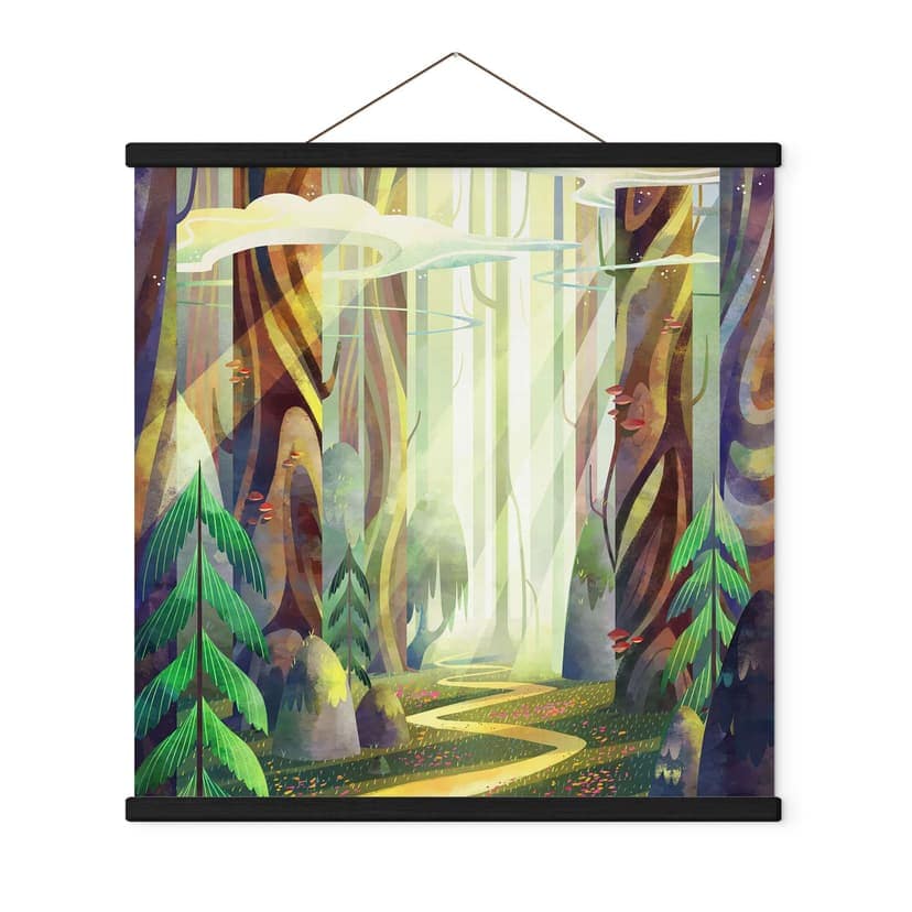 Stampe su tessuto Foresta incantata nella luce - DigitalArtsi