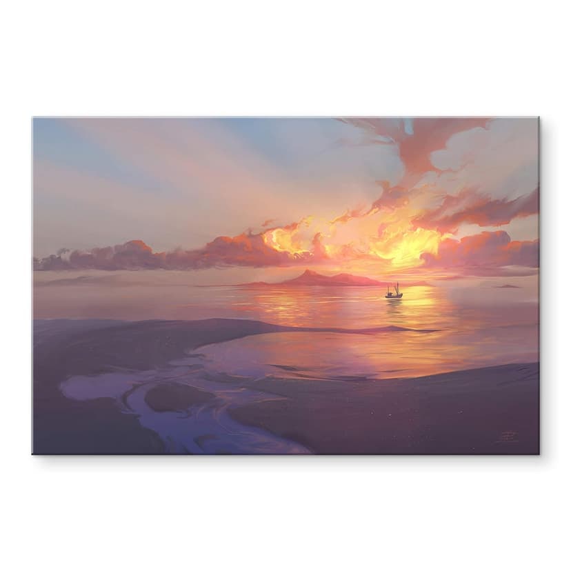 Stampa su vetro acrilico Tramonto in mare