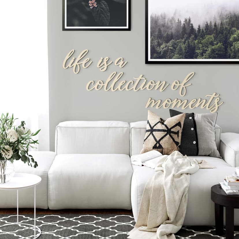 Scritta in legno - Life is a collection
