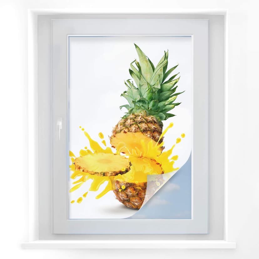 Pellicola adesiva per vetri - schizzi d'ananas