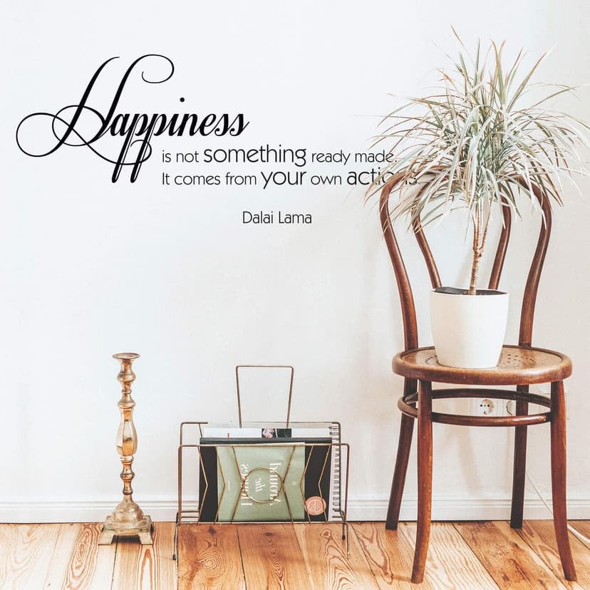 Adesivo murale - Happiness is not something ready made...