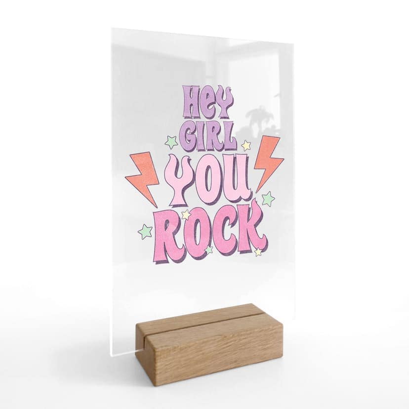 Display da tavolo Hey girl you rock