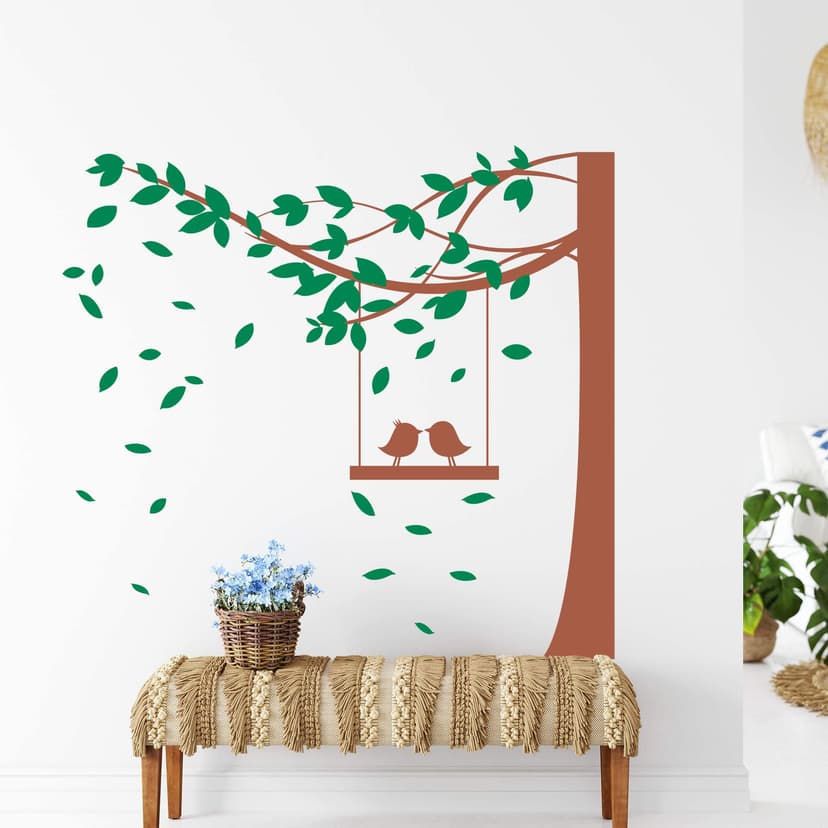 Albero con uccelli (a due colori)
