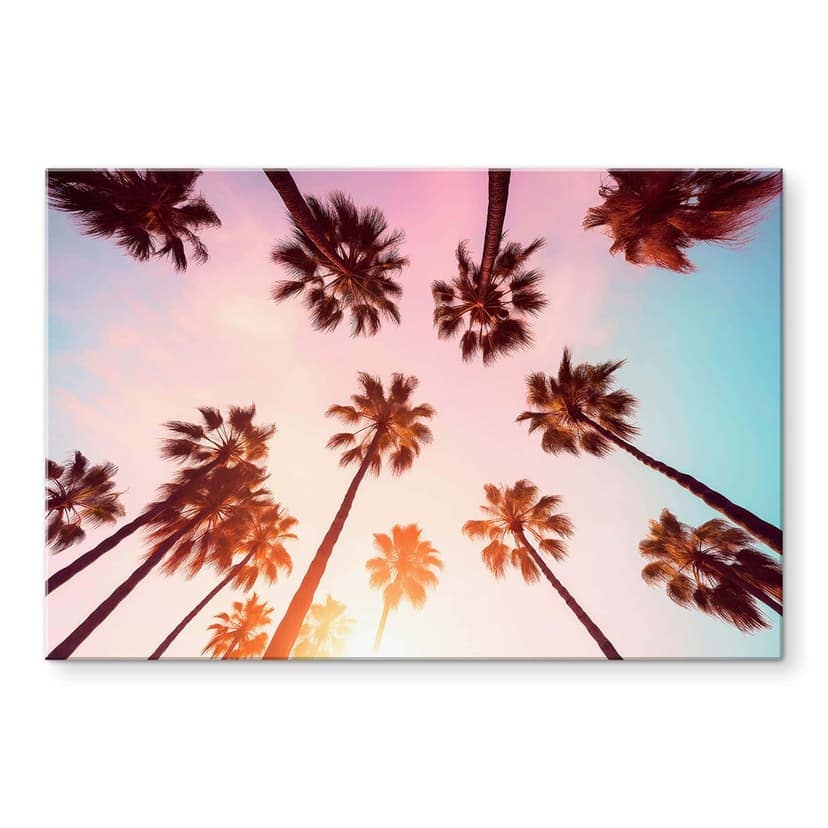 Stampa su vetro acrilico California Dreaming con vista sulle palme - Hugonnard