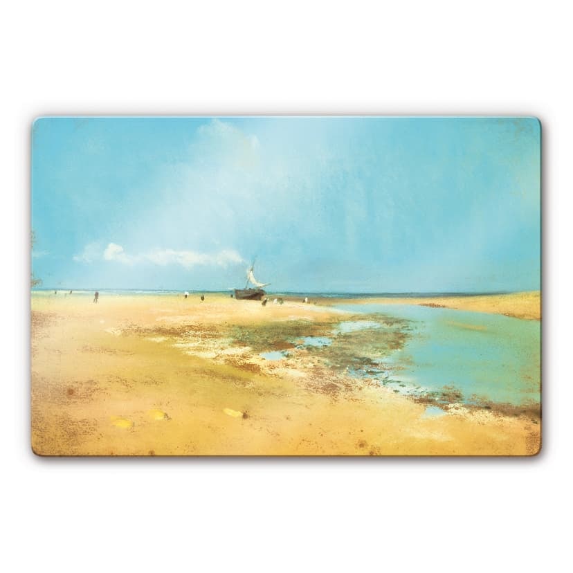 Stampa su vetro - Degas - Spiaggia con la bassa marea