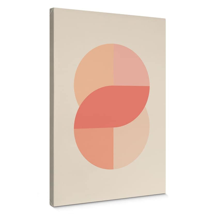 Stampa su tela Forme geometriche in rosa-arancio - 1X Studio
