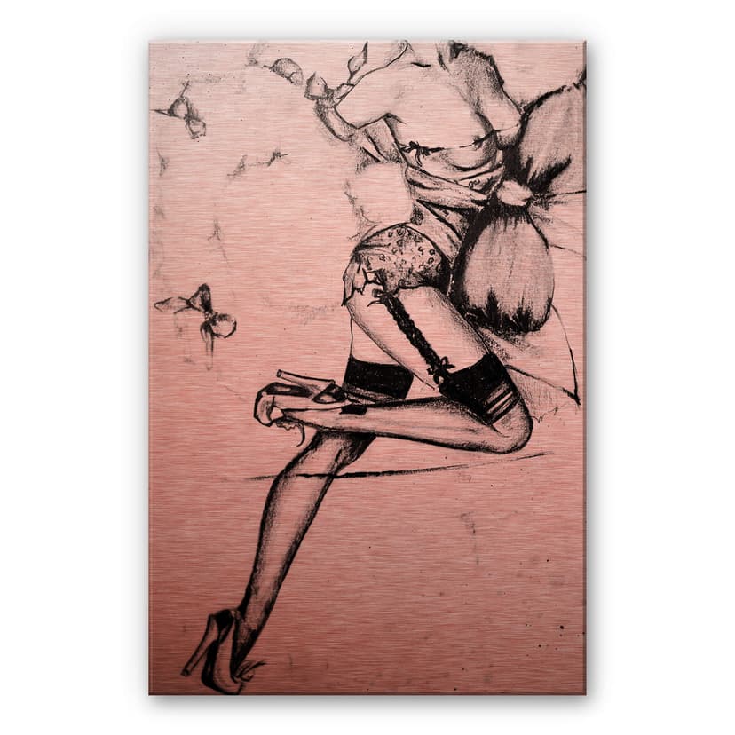 Alu-dibond effetto ramato Pin-up seducente