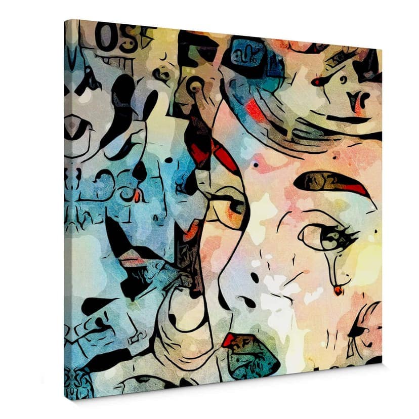 Stampa su tela Zamart - Omaggio a Miró - Lacrime