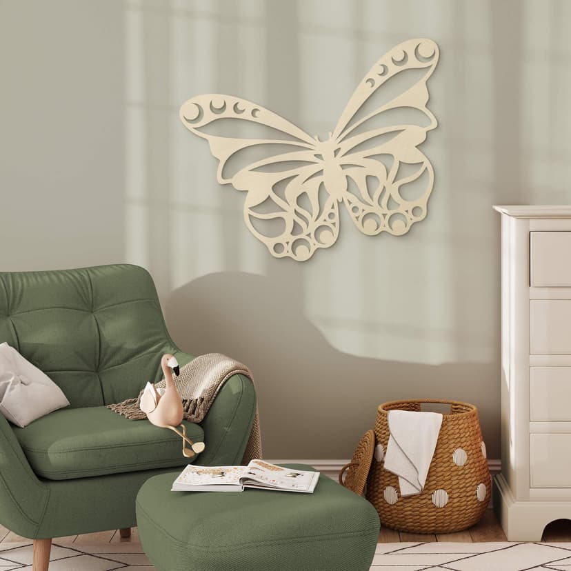 Decoro in legno origami - Farfalla