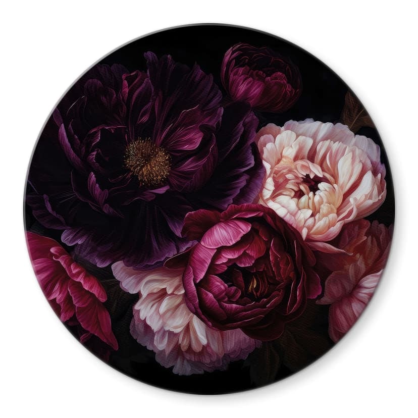 Stampa su vetro Bouquet di fiori con peonie - UN Designs