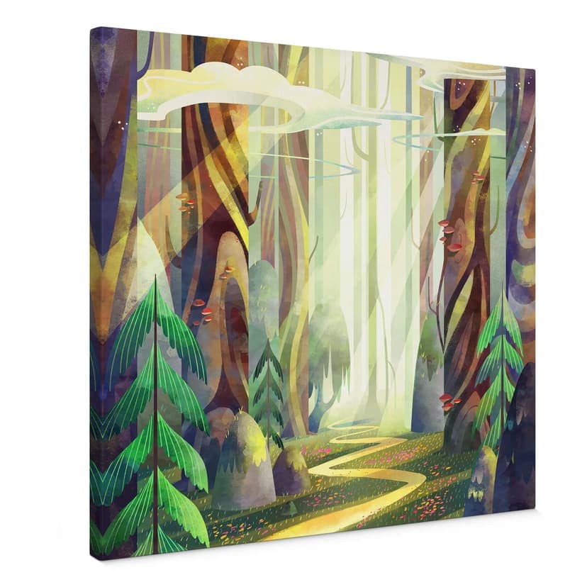 Stampe su tela Bosco incantato nella luce - DigitalArtsi