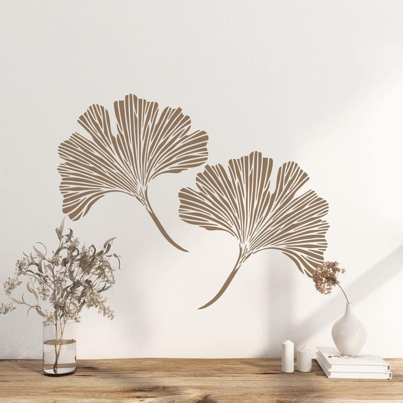 Adesivo murale Foglie di gingko (2 parti)