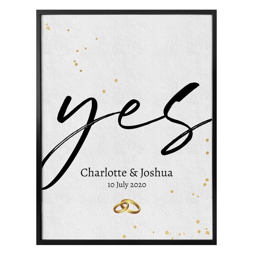 Poster matrimonio - Yes + testo
