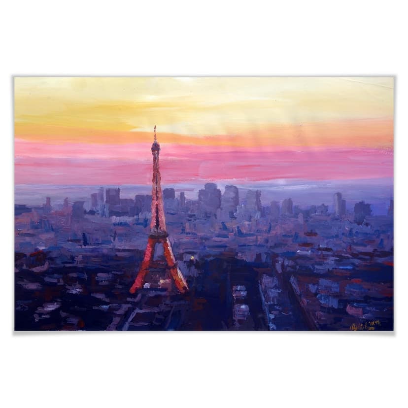 Poster Bleichner - La torre Eiffel a Parigi all'imbrunire