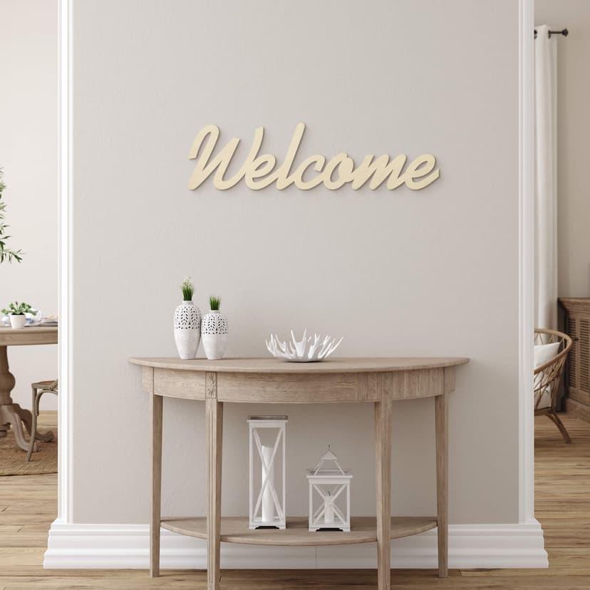 Scritta in legno - Welcome