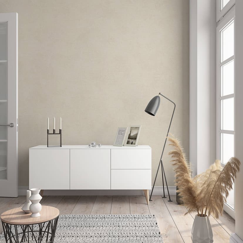 Carta da parati a tinta unita, rivestimento murale in tessuto non tessuto Sfumature beige
