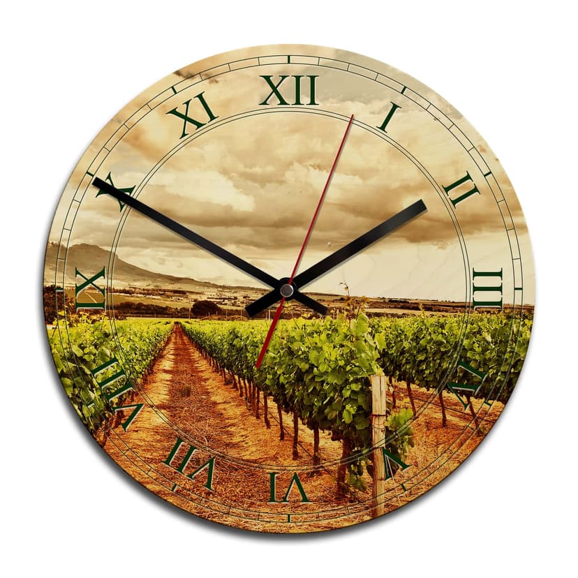 Orologio in legno - Vigneto