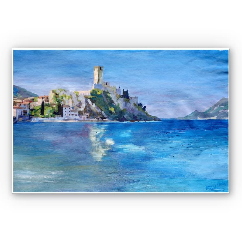 Stampa su Forex Bleichner - Malcesine con il Castello Scaligero