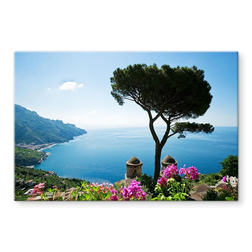 Stampa su vetro - veduta sulla costa amalfitana