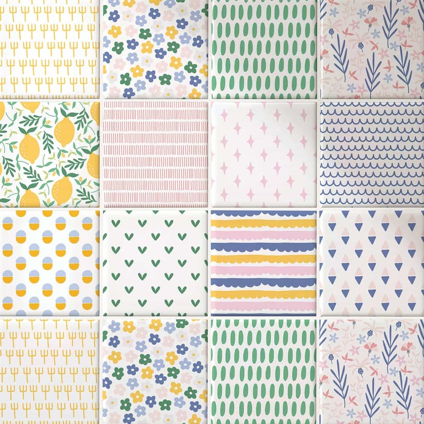 Adesivi piastrelle Colori estivi - Set di 12 pz.