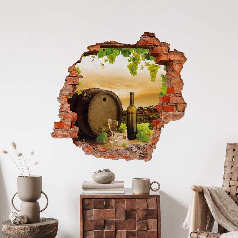 Adesivo 3D - Botte di vino