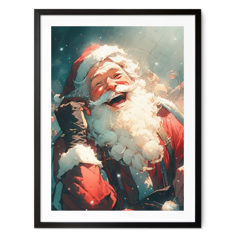Poster Babbo Natale che ride - Treechild