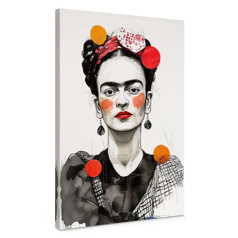 Stampe su tela Frida Kahlo ritratto pop art - Jaszke