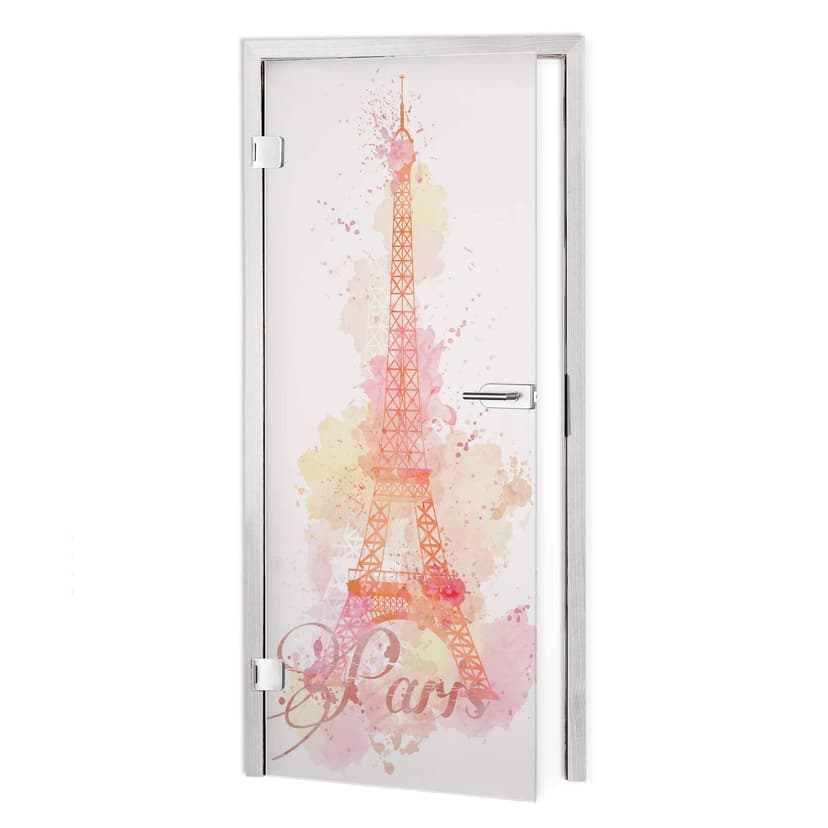 Pellicola adesiva per vetri - acquarello la torre Eiffel